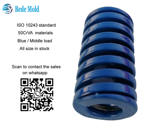 Padrão ISO10243 retangular da série azul média da cor B das molas do molde da carga
